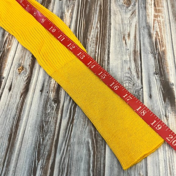 Nordstrom Elodie Mustard Yellow Ribbed Faux Wrap Sweater Small - Picture 10 of 10